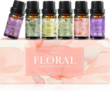 Floral Essential Oils Set - Mother'S Day  Birthsday Gift, 6X10Ml Rose, Jasmine,