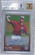 2015 Topps Chrome Rookie Auto AJ Cole #AR-AC BGS 9 MINT Auto 0t3