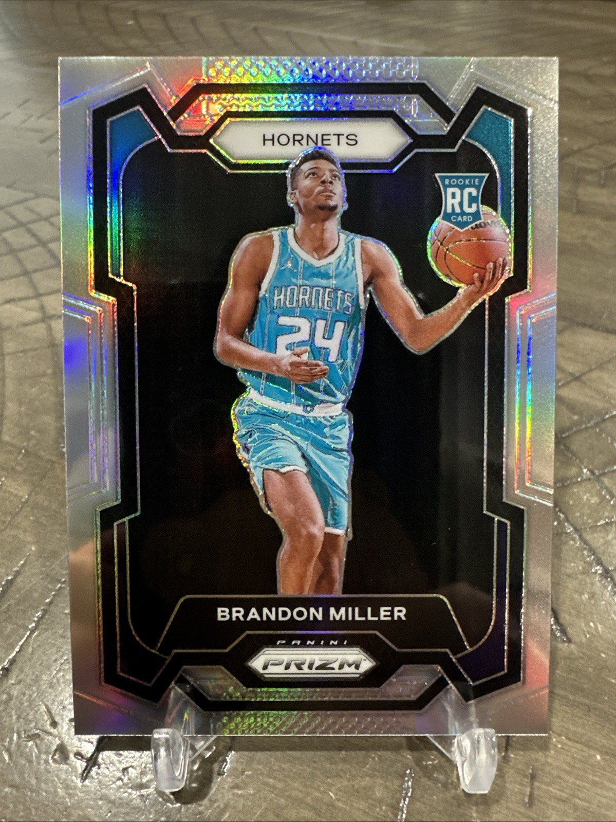 2023-24 Panini Prizm Brandon Miller Silver #152 Rookie RC Hornets