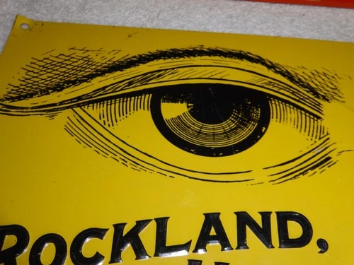 VINTAGE C.H. PENDLETON GRADUATE OPTICIAN EYE DOCTOR TIN METAL GASOLINE OIL SIGN!