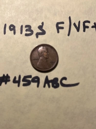 (1) 1913 S 13S 1913S Lincoln Wheat Penny - Fine Very Fine + Buyer grade #459ABC