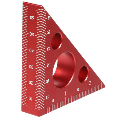 Aluminum Alloy Right Angle Ruler 45/90 Degree Layout Thickened Triangle Ruler Im