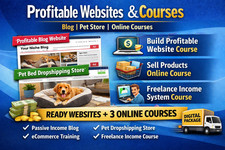 Profitable Websites  Online Courses Bundle  Blog and Dropshipping Store