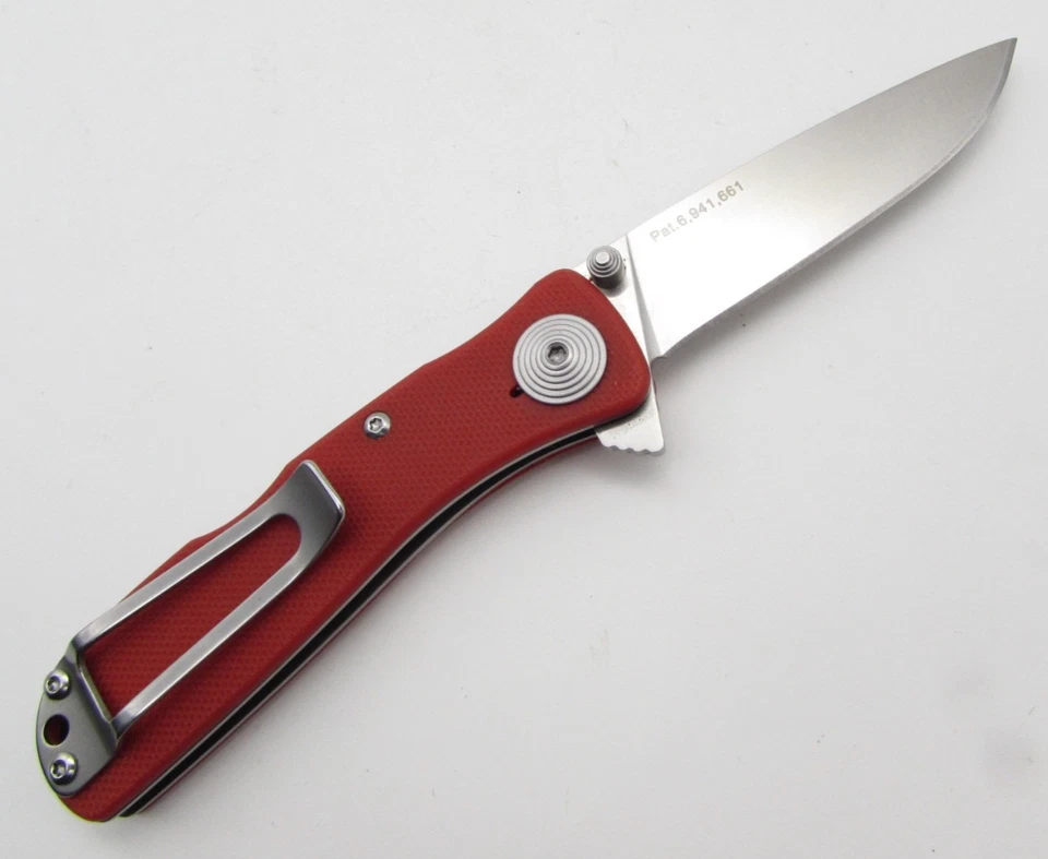 Cuchillo de Bolsillo SOG Twitch II Mango Rojo Hoja Lisa Asistida Aleta - Sin Caja Foto 4 de 4