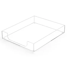 Acrylic Letter Size Tray 1 PCS Clear Sturdy Printer Paper Stackable Storage