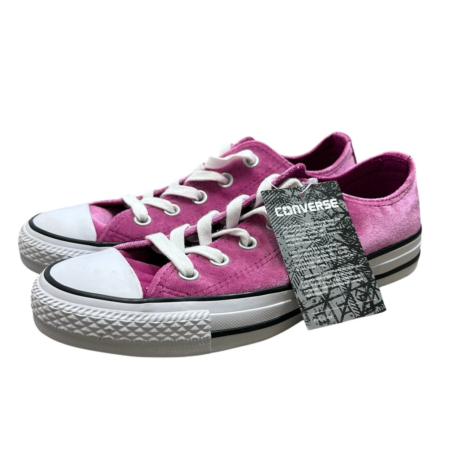 Sneakers Converse Chuck Taylor All Star nuove con etichetta donna taglia 6 rosa velluto zaffiro