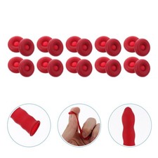 20 Pcs Red Caulk Saving Caps Latex Caps for Sealing Preserving Tubes