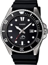 CASIO MDV-106-1AV Diver Watch Duro 200M Water Resistant Black Silver Men's