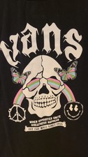 Camiseta Vans When Opposites Unite Calavera Gráfica Mariposa Mujer XSmall Negra