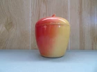 Vintage Hazel Atlas White Milk Glass Apple Jam Jar With Lid