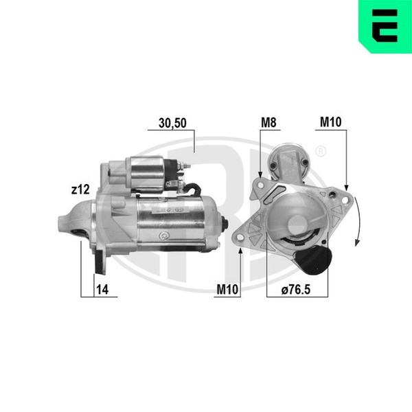 Anlasser Starter ERA 221063A 12V FüR Opel Movano X62 Bus Cdti FWD RWD Mercedes 3-image