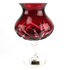 WMF Vase Serie Cristal Cabinet Rot Überfangglas geschliffen ca. 16,5cm