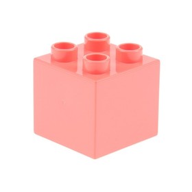 1X Lego Duplo Furniture Cabinet 2X2X1 1/2 Coral Drawer White 4891 4890