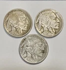Buffalo Nickels Lot (3) 1916, 1918, 1919-S Original