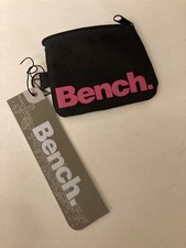 BNWT Bench Ladies Zipped Purse 4x3.5”  NEW Black with Pink Logo