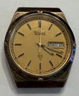 Vintage Seiko Quartz SQ Mens Watch 7123-8560 No Bracelet 1982 New Bat Works Gold