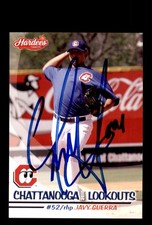 Signed Baseball Card Auto Javy Guerra 2010 Grandstand Chattanooga Lookouts