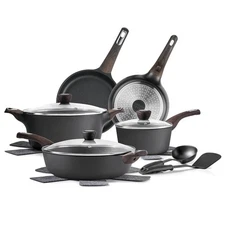 Pots and Pans Set Non stick, Non toxic Healthy Induction Cookware Sets, 14 Pc...