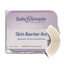 Safe n' Simple Hydrocolloid Skin Barrier Arc - Ostomy Barrier Strips -30 Coun...