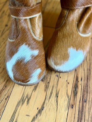 Authentic cow hide boots