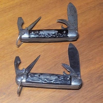 Vintage Lot Of 2 Imperial Prov RI Kamp King & Solder Seal Pocket Camping Knife