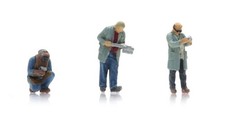 N Scale 1/160 Artitec Finished Custom Painted 3 Steelworkers N303. 5160036