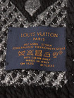 Louis Vuitton Wool Black and Silver Embroidered Jacquard Logomania Scarf — photo 2