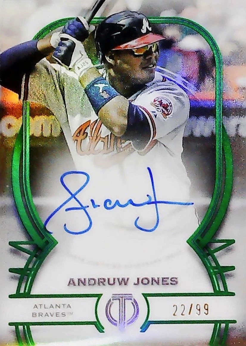 Topps Andruw Jones Baseball Autographed Sports Trading Cards