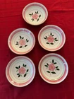 Stangl Pottery Set Of 8 Bowls Wild Rose:  5 at 1.25" deep,  3 at 2" deep