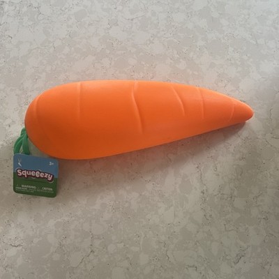 Squeezy Squeeze Ball Tear-Resistant Rubber Orange Green Stress Reliever Toy