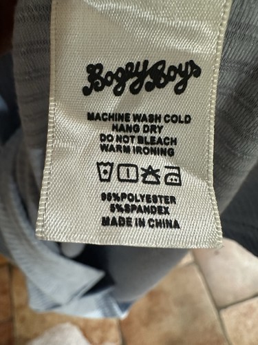Polo da golf Bogey Boys XL 52” blu chiaro velluto Macklemore manica lunga LKNU! - Foto 6 di 7