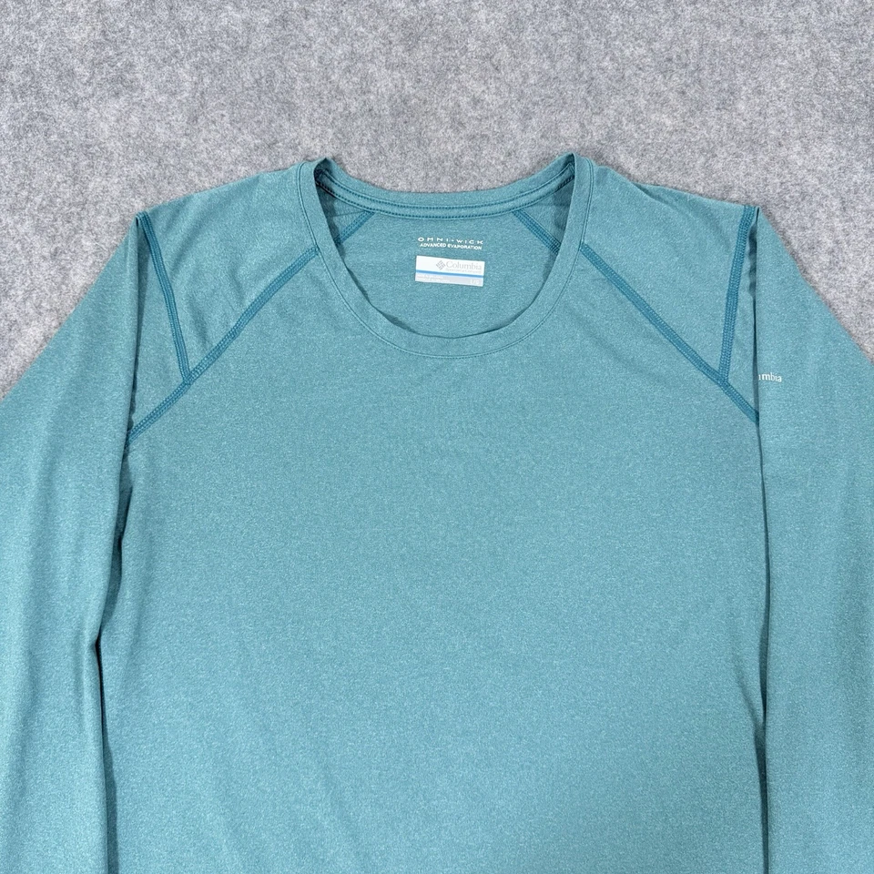 Рубашка Columbia Omni-Wick с длинным рукавом улучшенное испарение мужская размер большой бирюзовый - Изображение 2 из 4