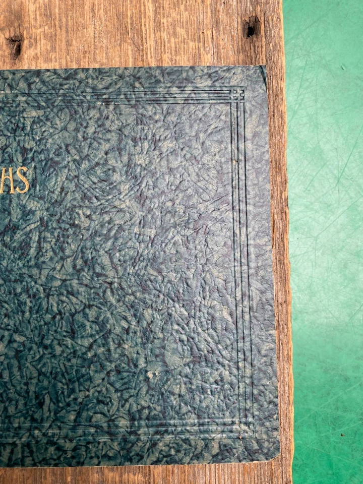 Álbum de fotografías vintage atado con cuerdas páginas en blanco 8 vacías sin usar 10" x 7" EE. UU. Foto 4 de 4