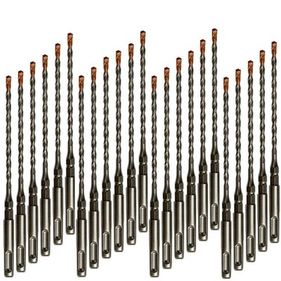 24PC, 3/16'' x 7'' with 1/4'' SDS Plus Hex Rotary Hammer Drill Bits for Concrete...