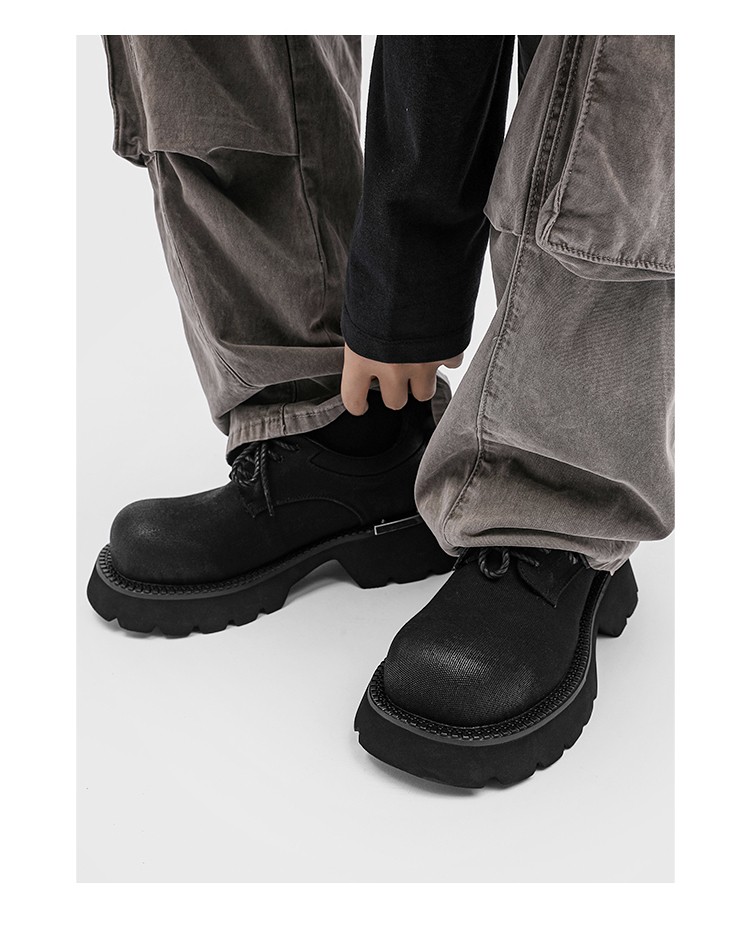 SAOLA Scarpe derby uomo punta tonda stringate tela abito formale business moda festa tg