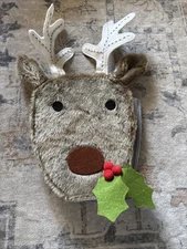 Pottery Barn Kids Furry Reindeer Christmas Chair Back Chairbacker 2015