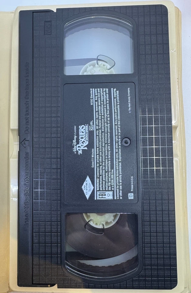 The Rescuers Down Under VHS 1990 Animation Classic Walt Disney - Image 2 of 3