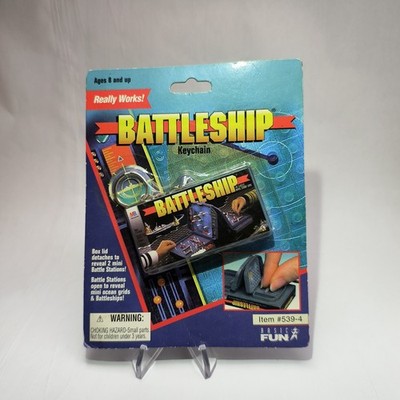 Battleship Keychain (1999) NEW SEALED - Basic Fun Mini Travel Board Game