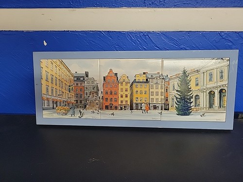 3 Framed Bergquist Imports Swedish Gamla Stan Stockholm Sweden 19.5x7.5 - 第 1/7 張圖片
