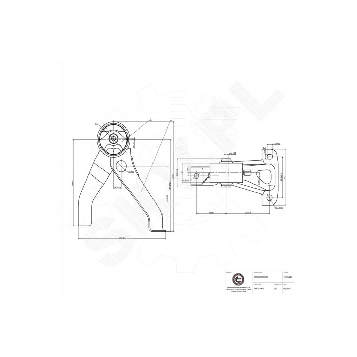 Support moteur droit premium 1807FT haute durabilité Peugeot 4008 et Citroën C4 Aircross