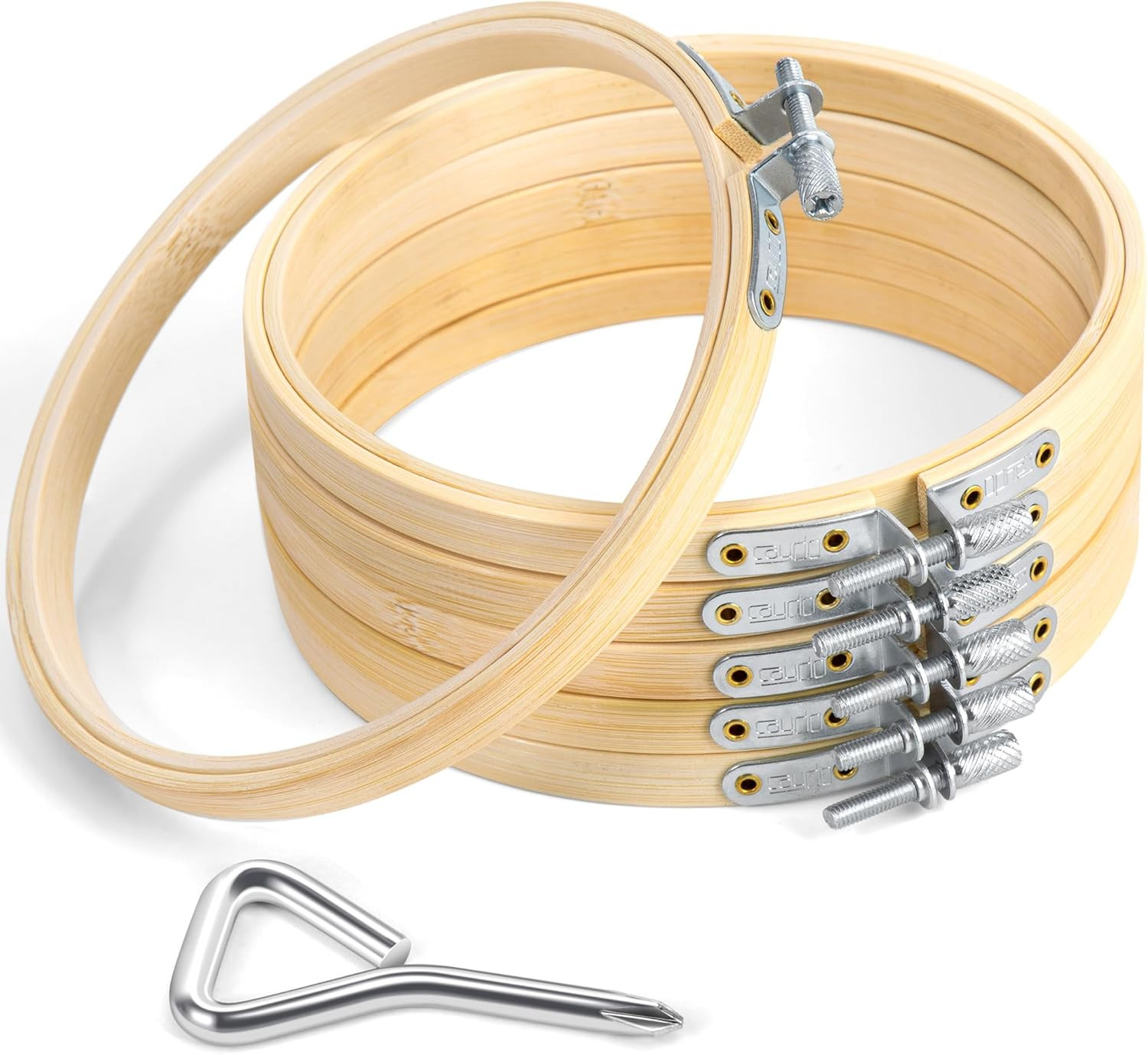 Hoop With Metal Screw, Round Embroidery Hoops Set, Ba