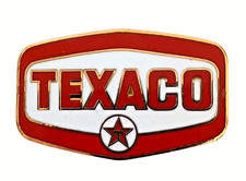 Vtg Texaco Star Oil & Gas Station Logo Enamel Barlow Lapel Pin NOS New 1970s