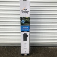 36 in. H X 5-11/16 in. W Matte Black Aluminum Deck Railing End Post Kit