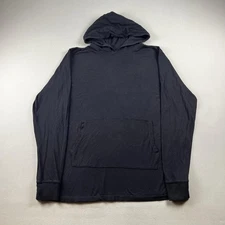 Jungmaven Hoodie Shirt Mens Small Black Long Sleeve Hemp Cotton Lightweight USA