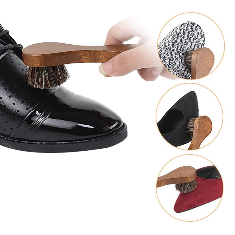 1Set Horsehair Shoe Brush Shine Kit Care Clean Tool Shoe Dust Remover Shoe3731 6031182483613 eBay