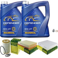 Mann Inspektionspaket 10 L Mannol Defender 10W-40 FüR Mercedes M-Klasse ML 320