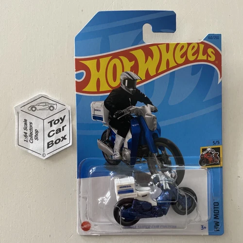 2023 HOT WHEELS #160 - Honda Super Cub Variation (Blue #5 Moto - Long Card) A60