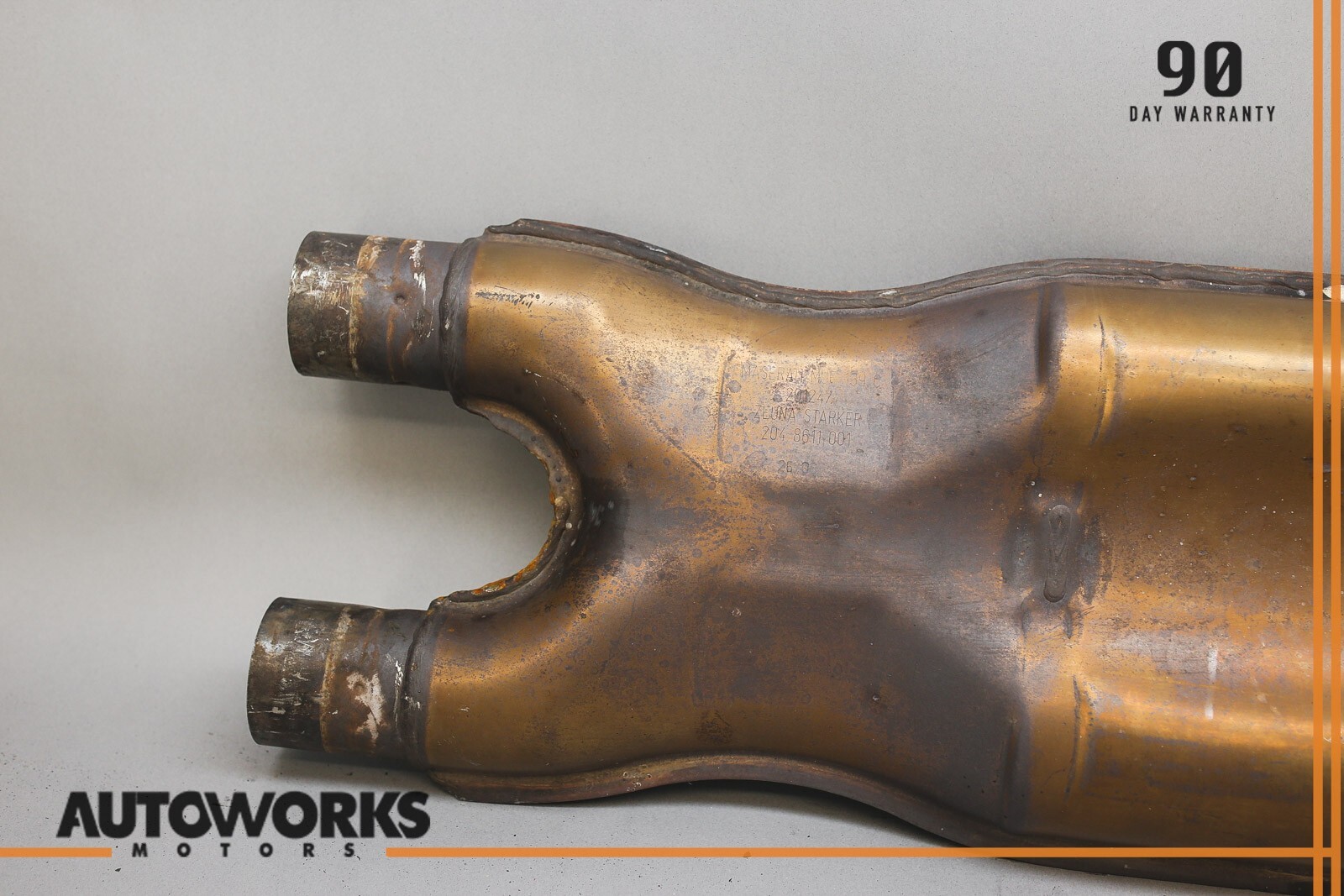 05-07 Maserati Quattroporte M139 Exhaust Mid Pipe Center Resonator Silencer OEM
