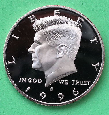 1996 S Kennedy Half Dollar CN Clad 50c Proof Coin JFK 50 Cents