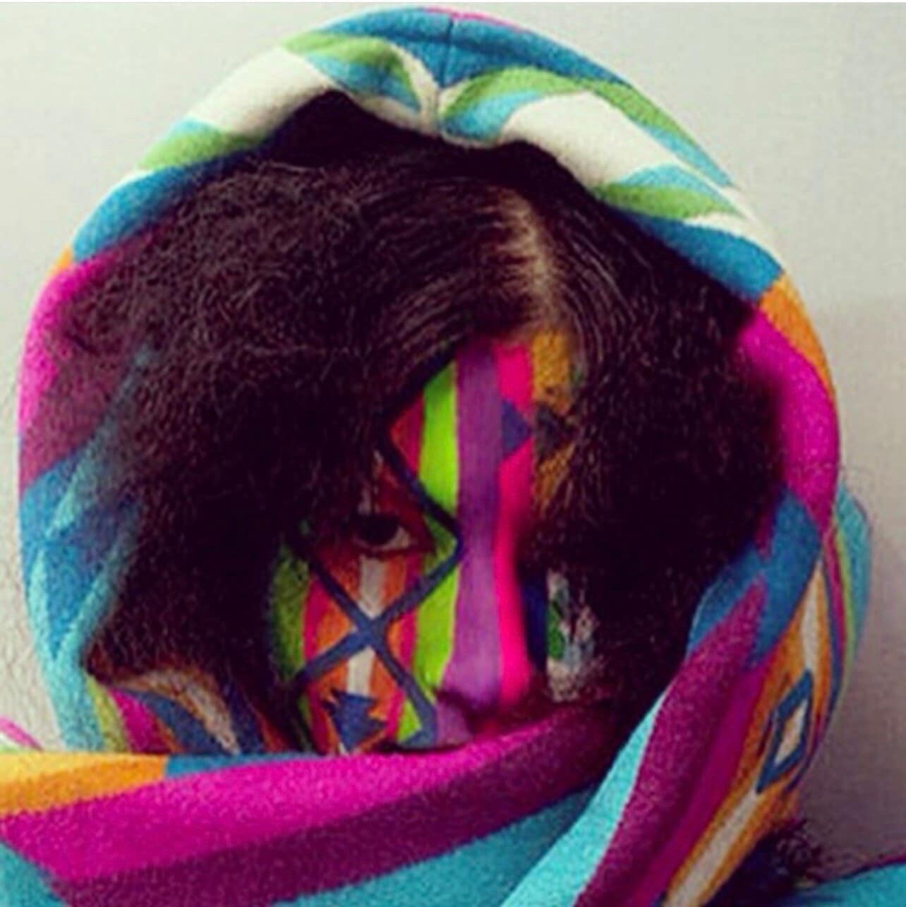 Lindsey Thornburg Pendleton Blanket Coat Cloak Poncho Jacket Shawl Wool